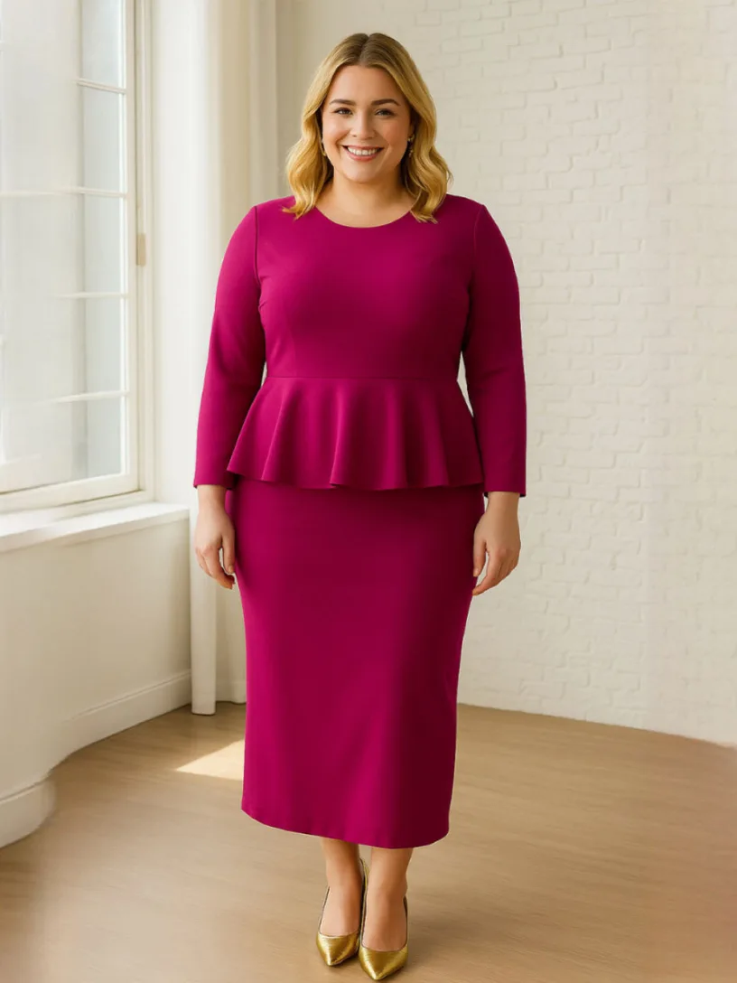 Robe de soirée péplum sara buganvilla 38 - mariquita trasquilá — alternative pour invitée de mariage