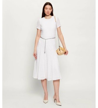 Michael Kors para mujer. MS683DUKS1 Vestido de encaje blanco (XS), Casual, Poliéster, Manga corta — cómo vestir un cuerpo rectangular o recto en España 2026