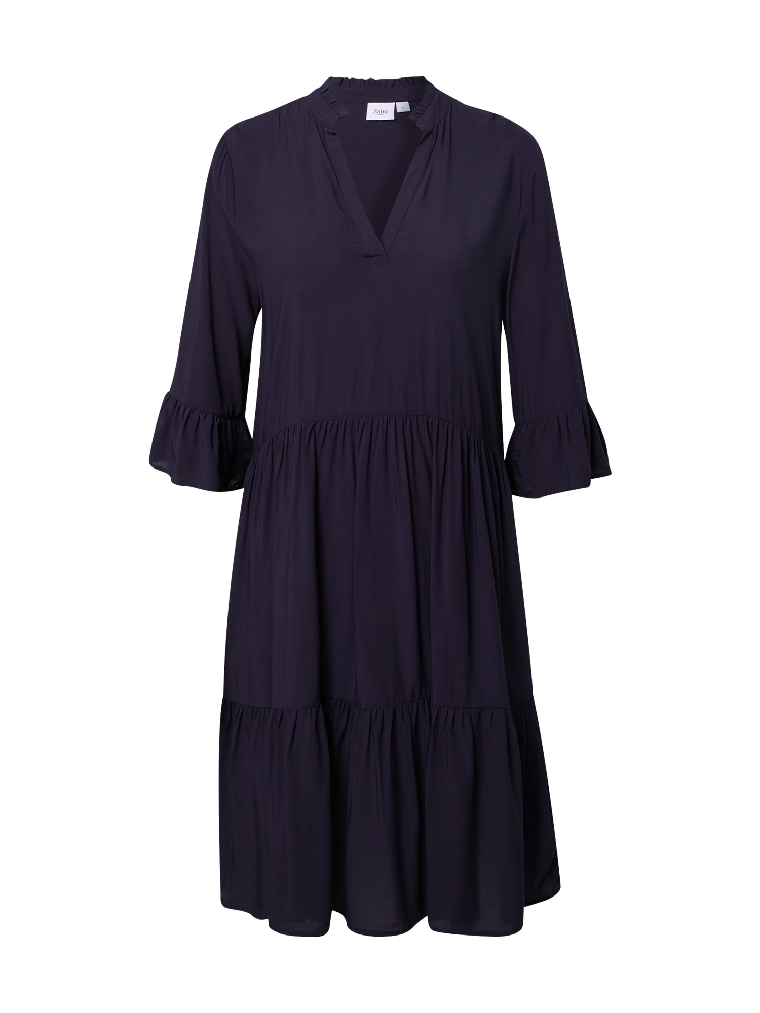SAINT TROPEZ Vestido 'Eda' azul oscuro — cómo vestir para disimular o cubrir los brazos en España 2026