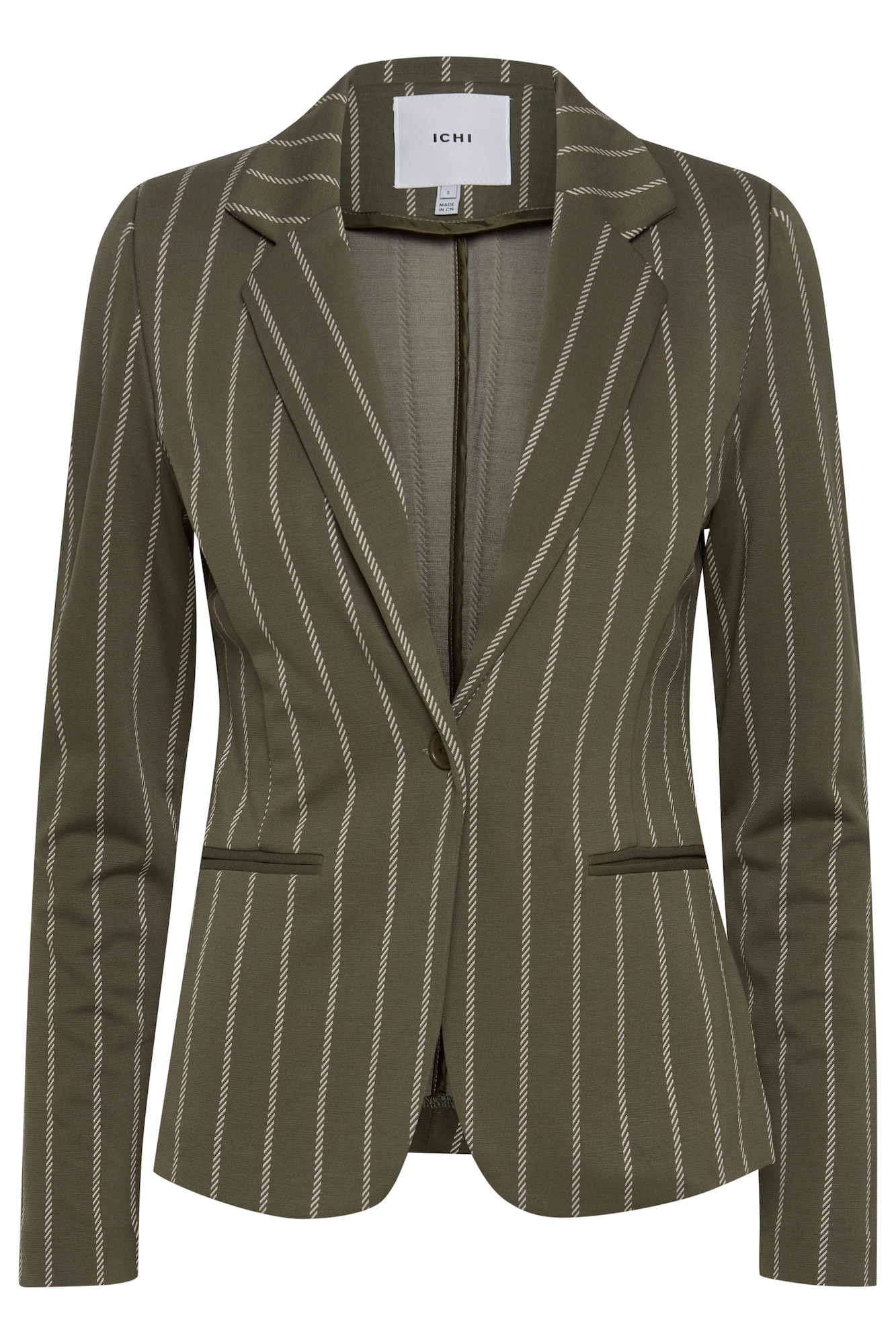 ICHI Blazer 'RUTI' verde / blanco