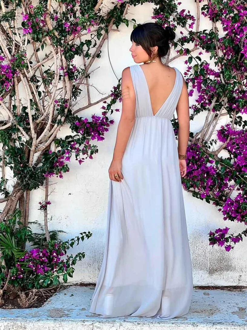 Robe marina gris - mariquita trasquilá — alternative pour invitée de mariage
