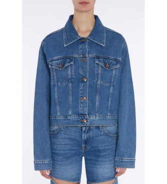7 For All Mankind para mujer. 7U954C10WED Chaqueta Nellie azul (M), Casual, Algodón — cómo combinar una chaqueta vaquera y encontrar cada prenda por foto