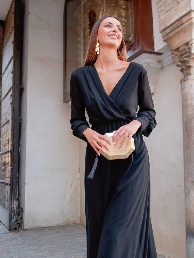 Robe de soirée longue a.l taille unique verde mar - mariquita trasquilá