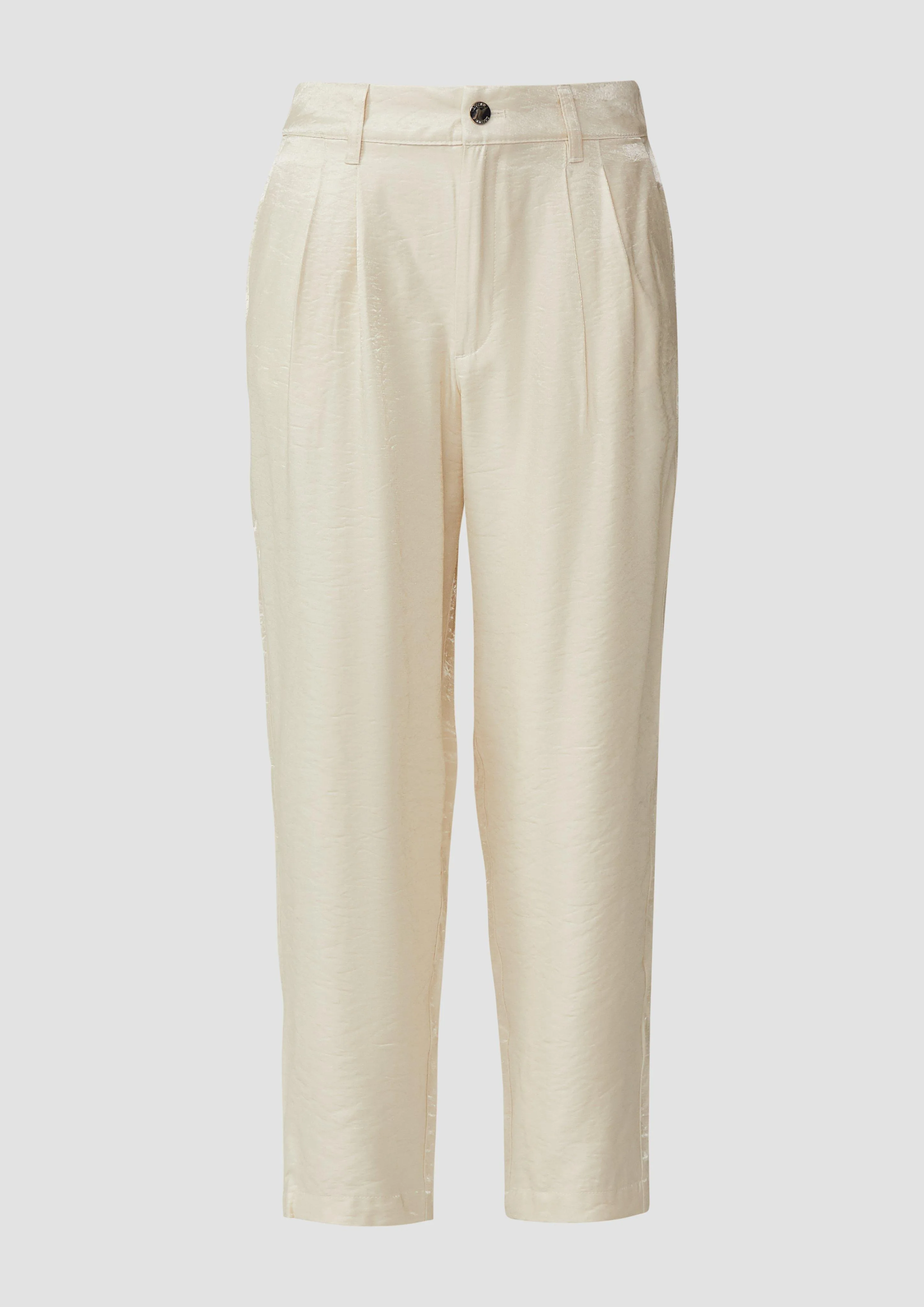 Strukturierte Satinhose in Ankle-Länge — Hochzeitsgast Outfit