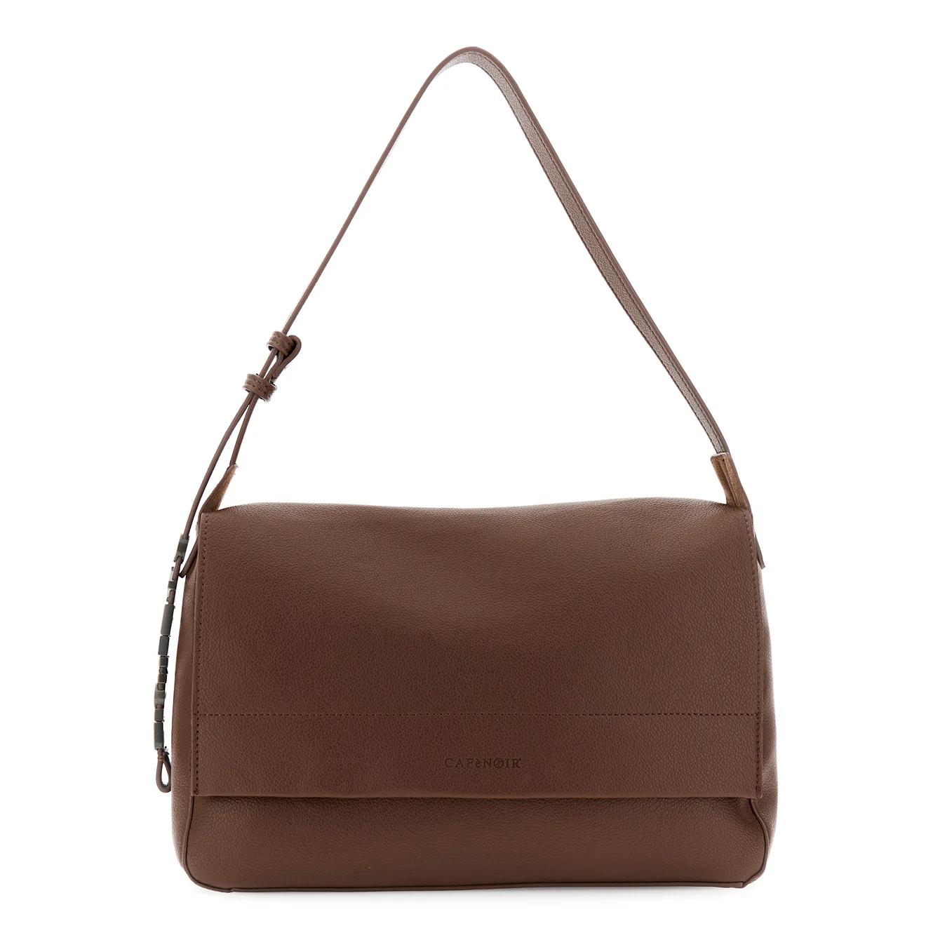 bolso suave sin forro con solapa de piel sintética brown — alternativas asequibles al bolso Chanel 26 (Preppy Coco) de primavera-verano 2026
