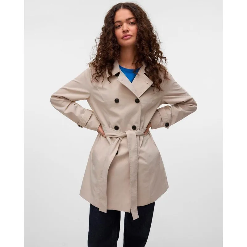 Vero Moda - Gabardina 3-4 con cinturón mujer. — alternativa barata a un look de famosa