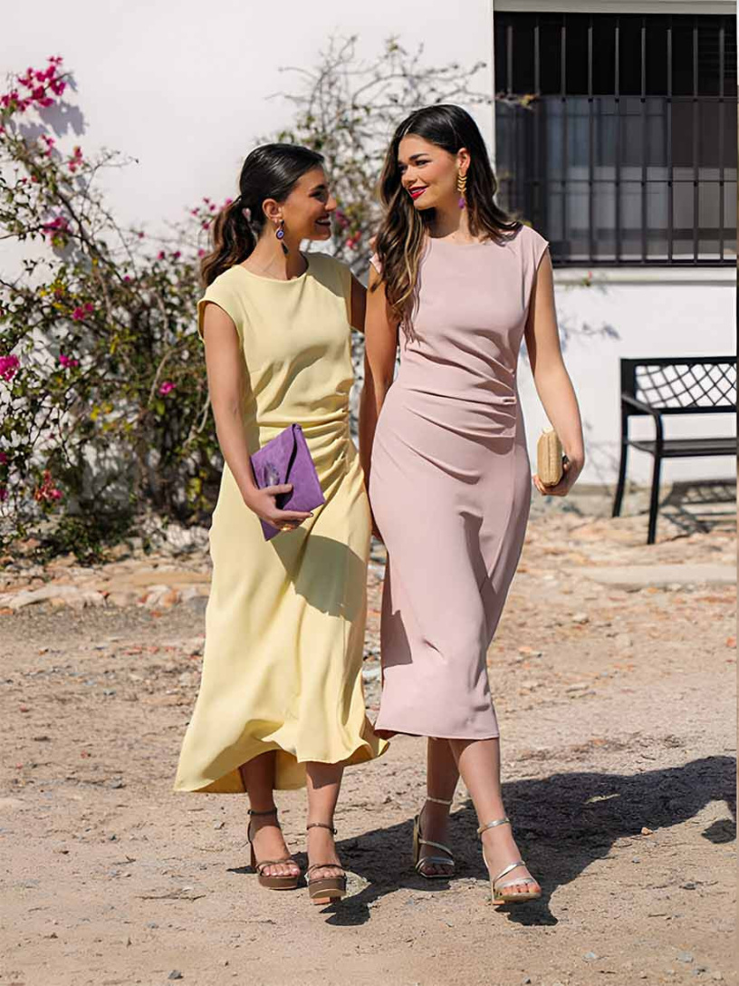 Vestido catalina new l mellow yellow - mariquita trasquilá — cómo vestir el cuerpo triángulo invertido (hombros más anchos que las caderas) en España 2026