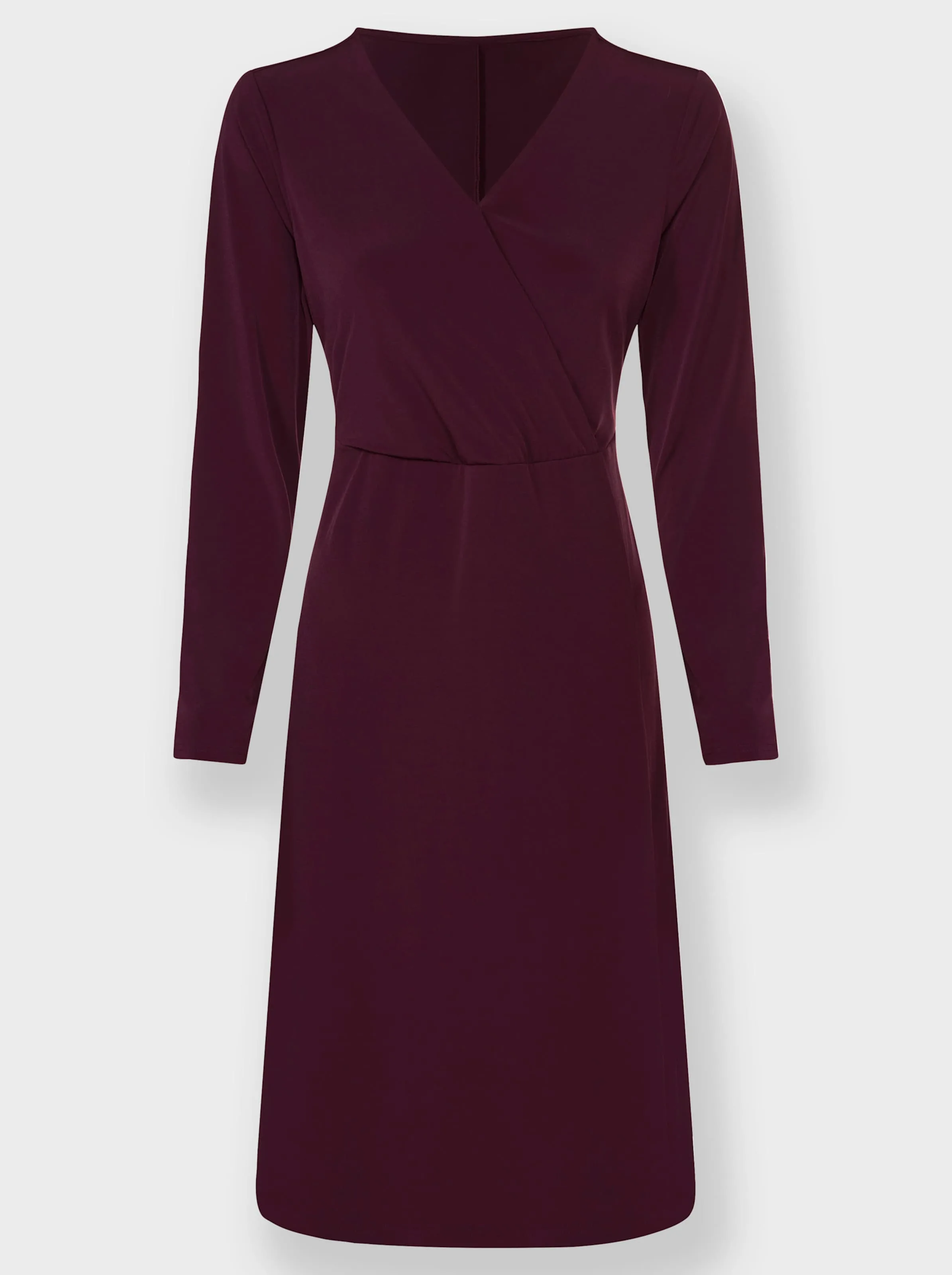 Jerseykleid mit Raffungen — Hochzeitsgast Outfit