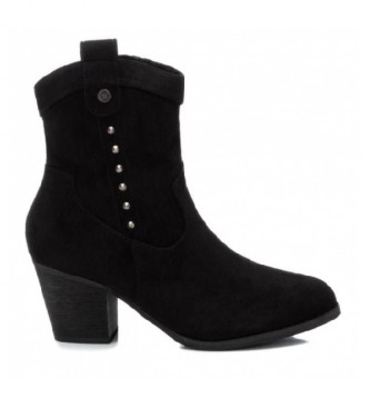 Xti para mujer. 130120 Botines Tachuelas lateral negro - Altura tacón 7cm- (40), 5 a 8cm, Cremallera, Casual