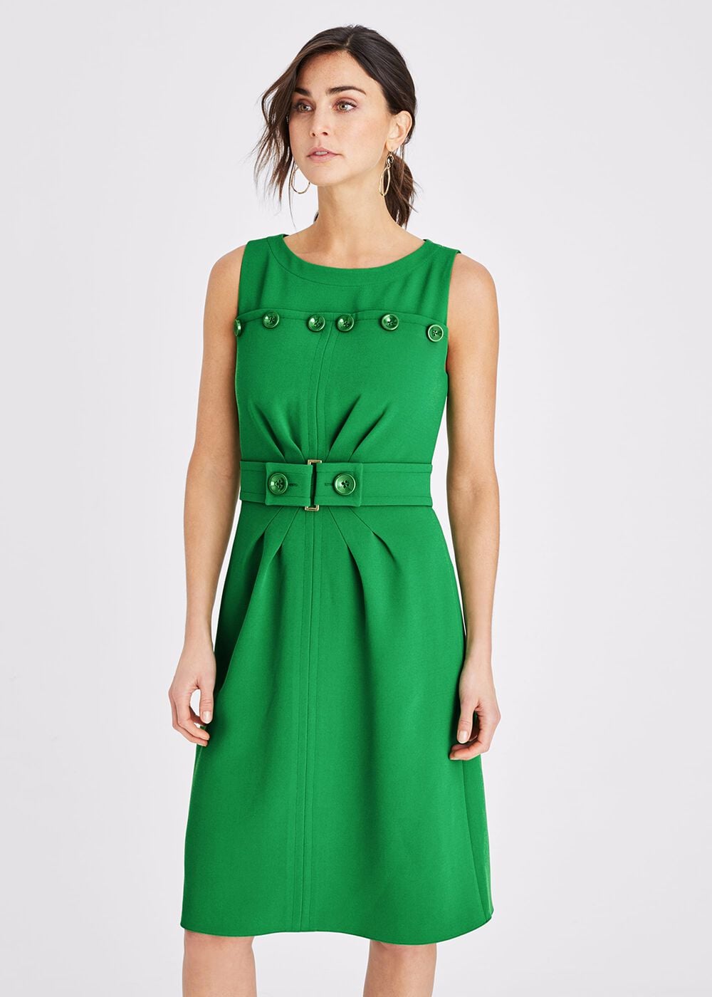 Vali Button Detail Dress — dress for a pear-shaped figure