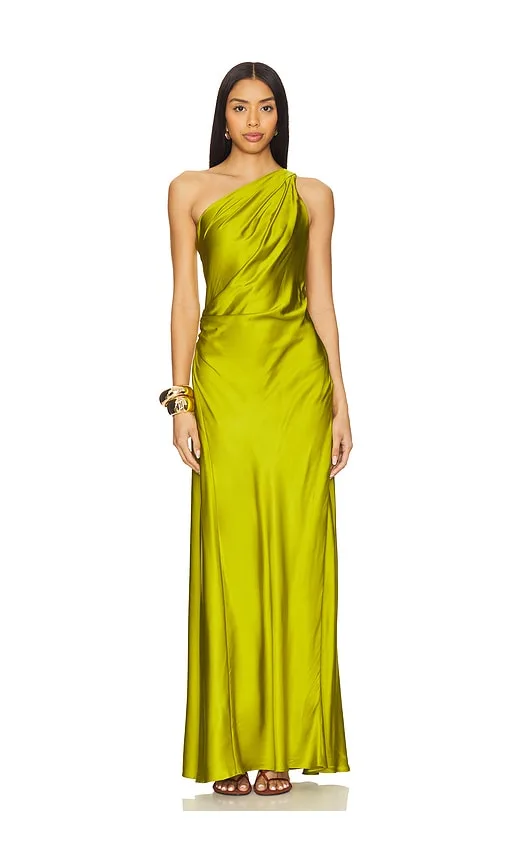A.L.C. Aster Gown in Green. - size 2 (also in 0, 6) — alternative to Chappell Roan's look