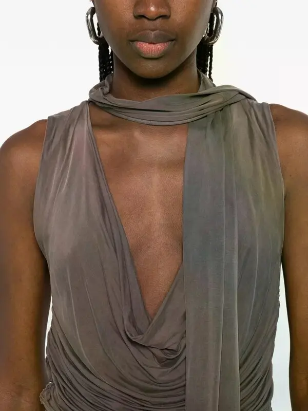 Aya Muse Alyve Ruched Midi Dress - Brown - 34% Off ... — dress for an apple-shaped figure