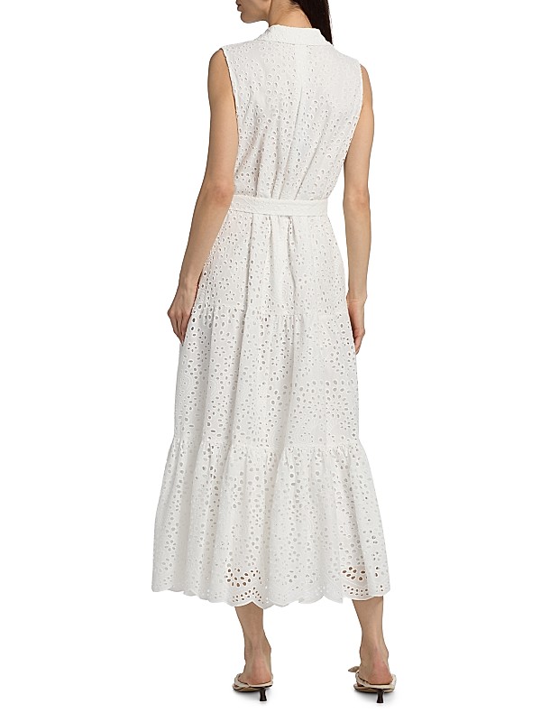 Kobi Halperin Camila Embroidered Eyelet Midi-Dress | Saks ...