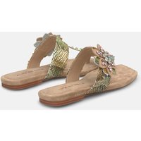 Alma en Pena - Sandalias de dedo de mujer con tira en t con detalle de flor y puntera cuadrada. — qué sandalias de mujer se llevan en 2026 y cómo encontrarlas por foto