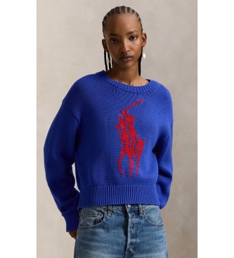 Polo Ralph Lauren para mujer. 211A96234001 Jersey de algodón con Big Pony azul (XS), Casual — looks y outfits de El diablo viste de Prada 2