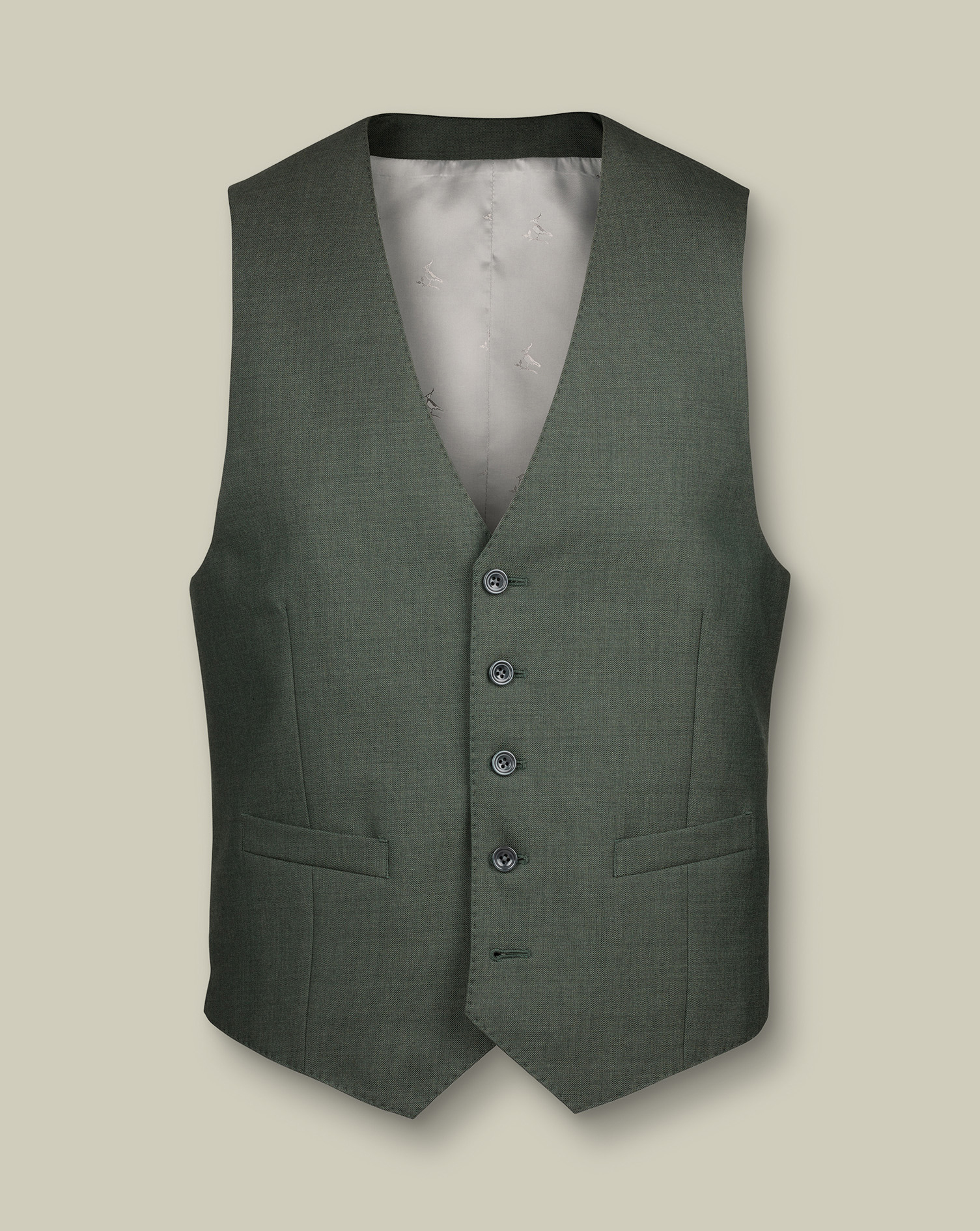 Gilet Ultimate Performance En Tissu Peau De Requin - Vert Sauge en Multicolore pour homme par Charles Tyrwhitt