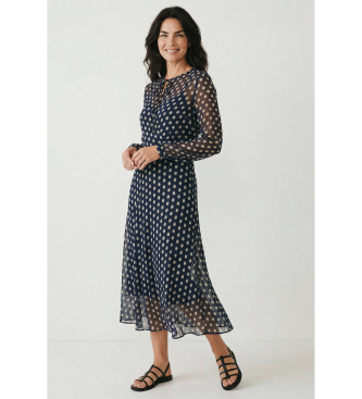 PennyBlack para mujer. 2611221083200 Vestido PBBMAESTA marino (42), Casual, Viscosa, Manga larga — cómo vestir para disimular o cubrir los brazos en España 2026