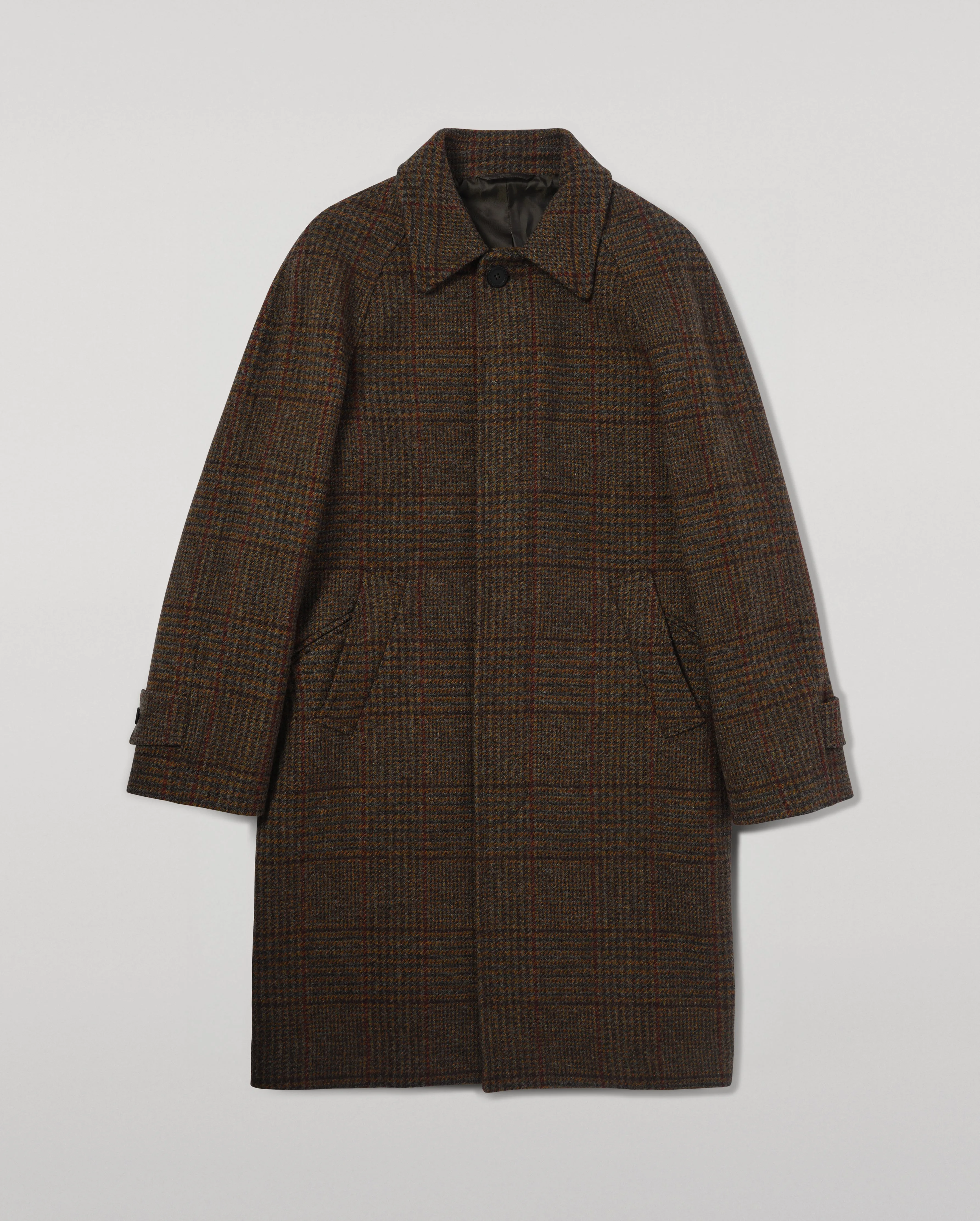 'The Balmacaan' Coat | Moorland Glen Urquhart Check — looks y moda masculina inspirados en Peaky Blinders y El Hombre Inmortal