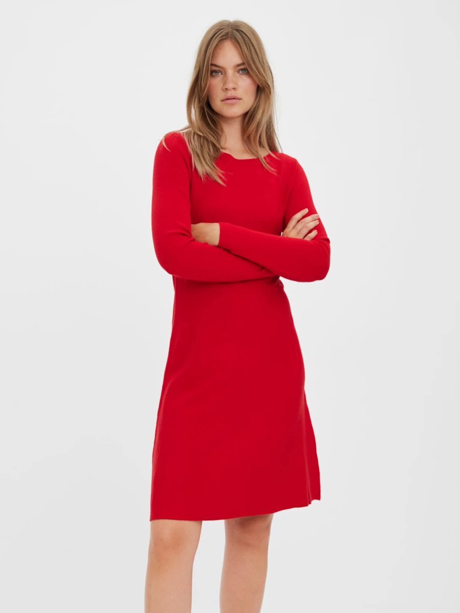 VERO MODA Vestido rojo — cómo elegir y encontrar el vestido midi perfecto por foto