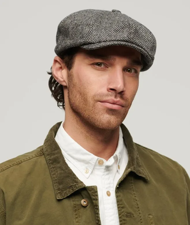 Superdry Herren Schirmmütze Dunkelgrau - Größe: One Größe — Alternative zum Look von Tommy Shelby aus Peaky Blinders