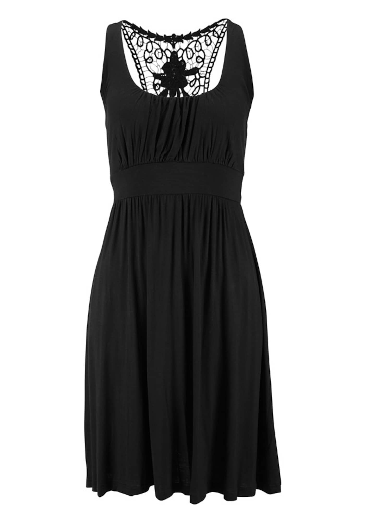 LASCANA Vestido de playa  negro — cómo vestir y qué ropa favorece a la figura de cuerpo manzana en España