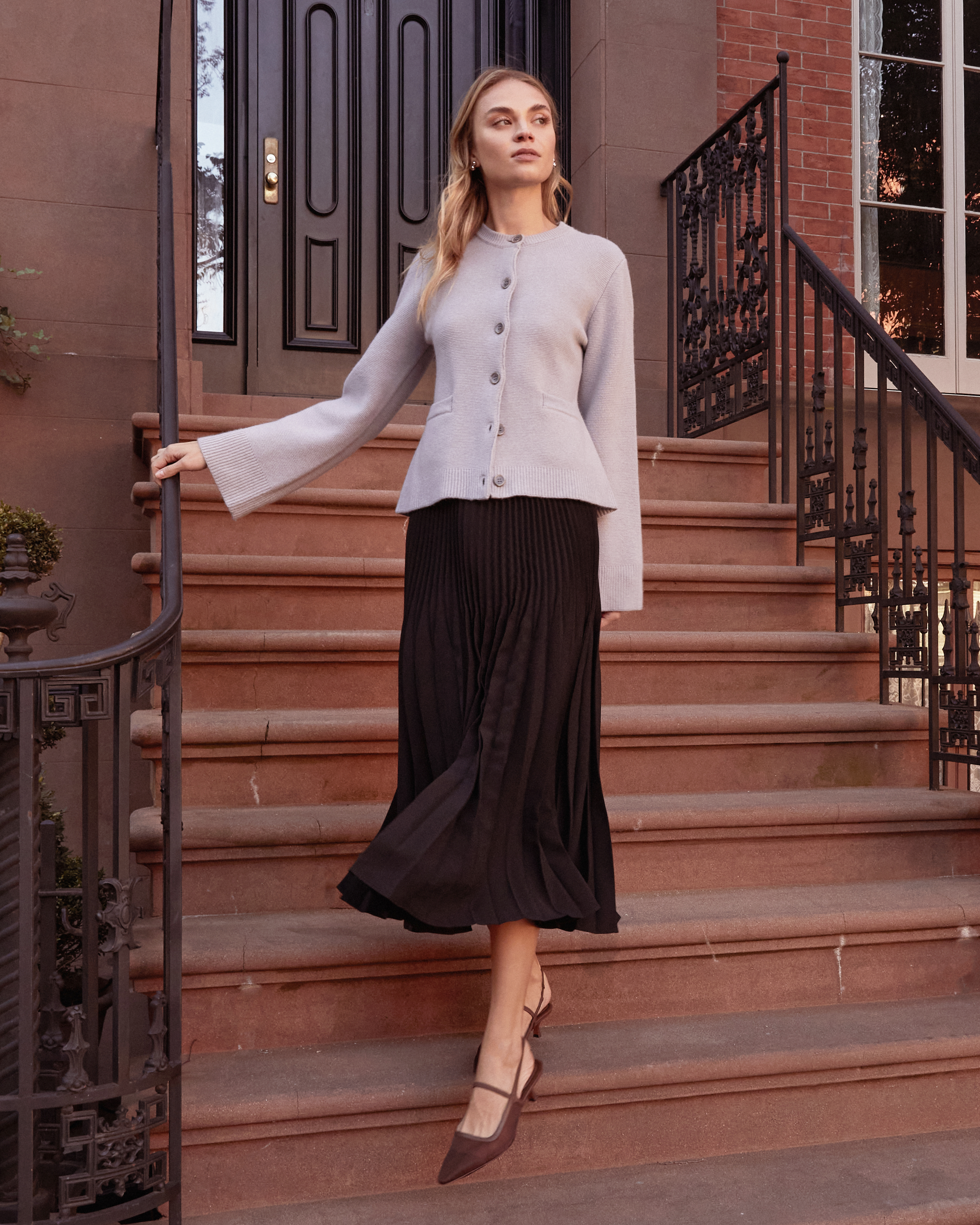 Averie Wool-Cashmere Cardigan - GREY / XL — early 2000s fashion outfit
