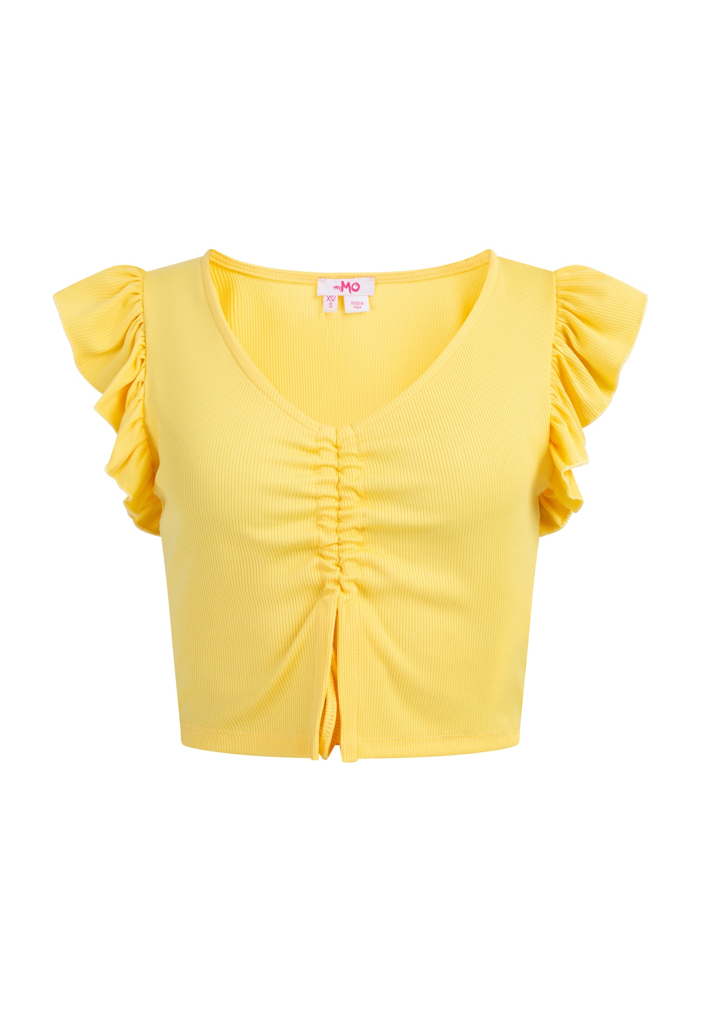 MYMO Top amarillo claro — qué blusas y camisas de mujer se llevan en 2026 y cómo encontrarlas por foto