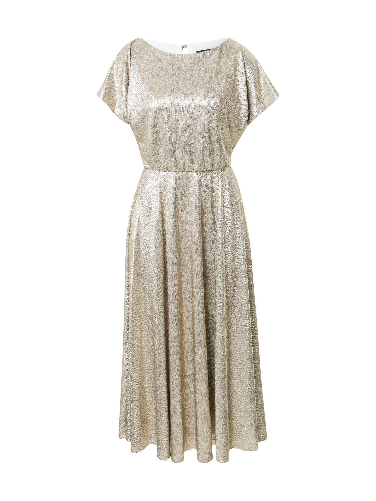 SWING Vestido de noche oro — vestido de Nochevieja estilo Cristina Pedroche en España 2026
