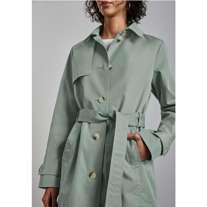 Street One Frauen Trenchcoat in Grün, Gr: 44