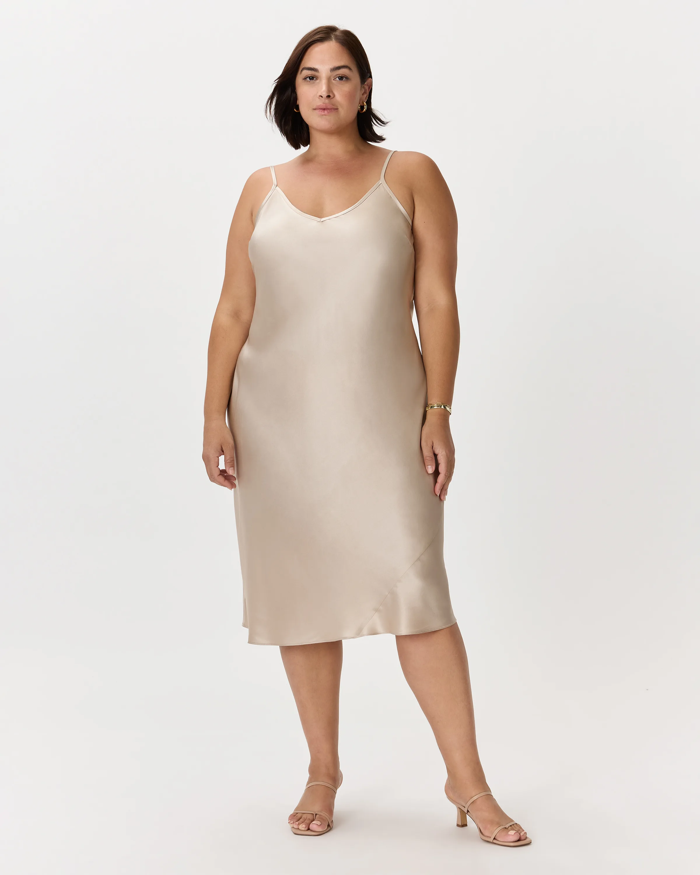 100% Washable Silk Slip Dress - Plus Size