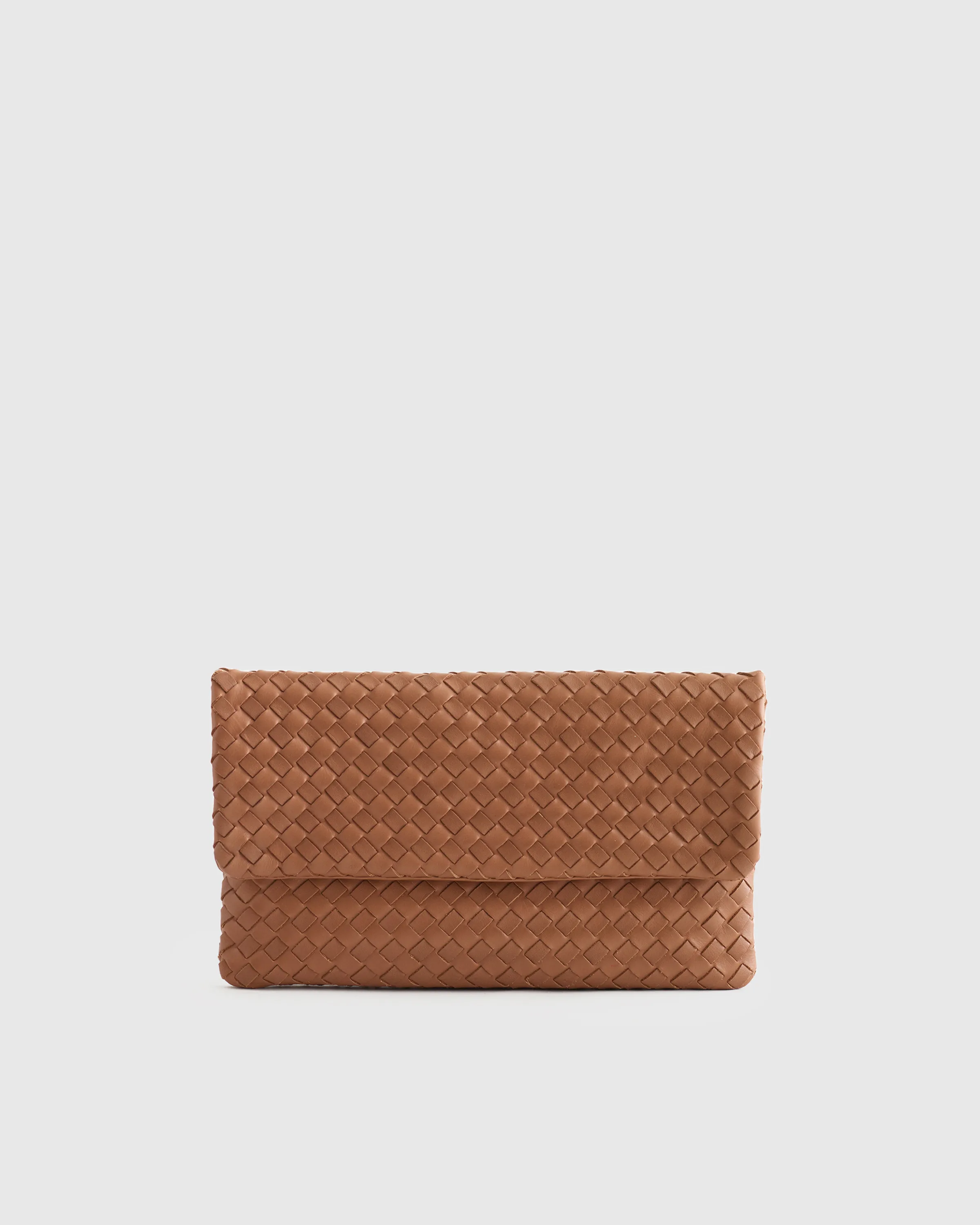 Italian Leather Handwoven Convertible Clutch