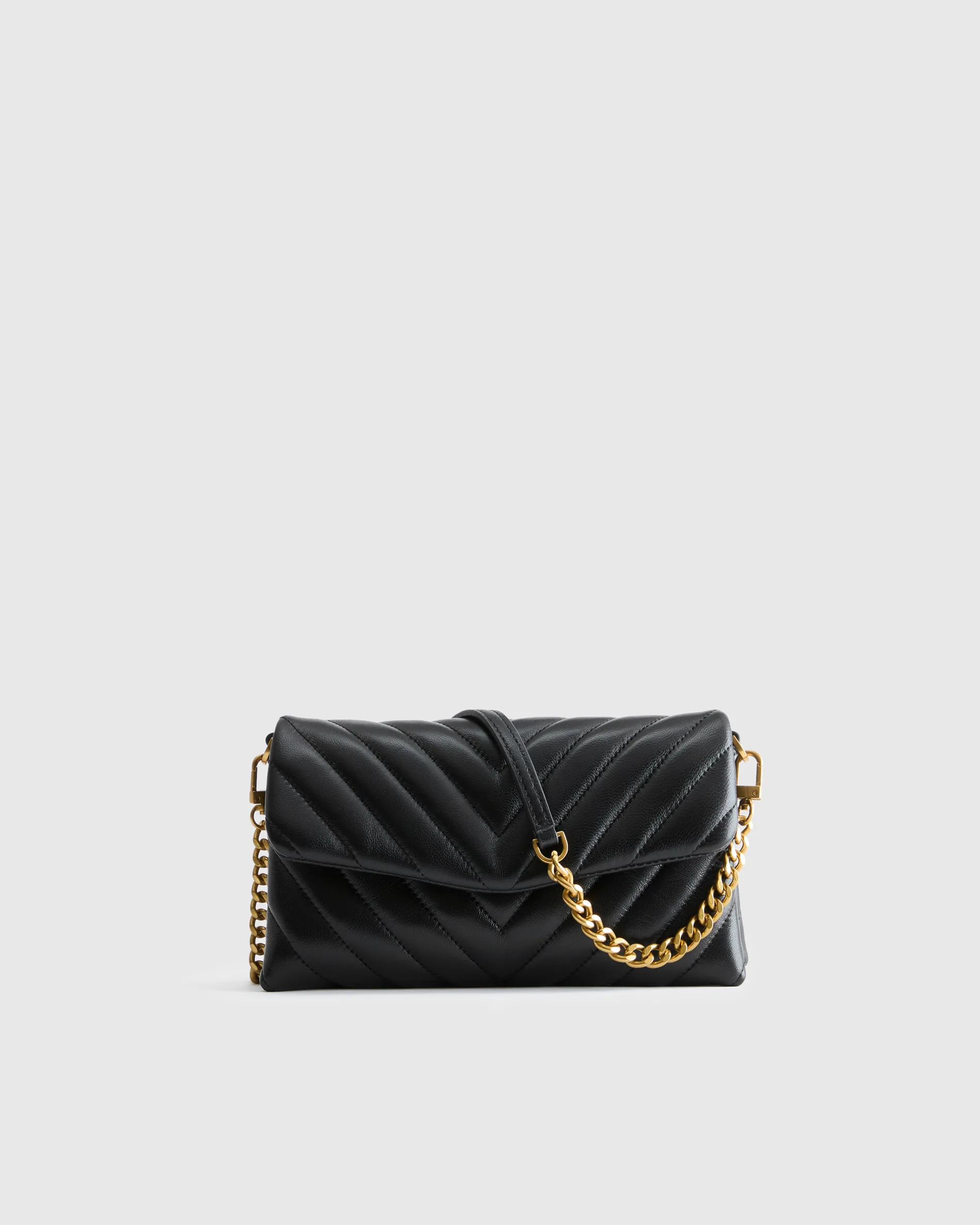 Italian Leather Quilted Wallet Crossbody
