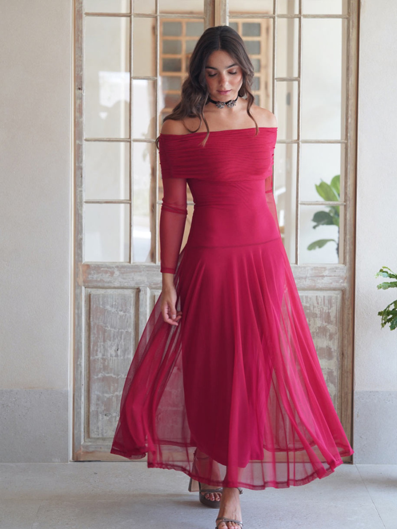 Vestido tul bardot s fresa - mariquita trasquilá — cómo elegir y encontrar el vestido de comunión para madre o invitada por foto