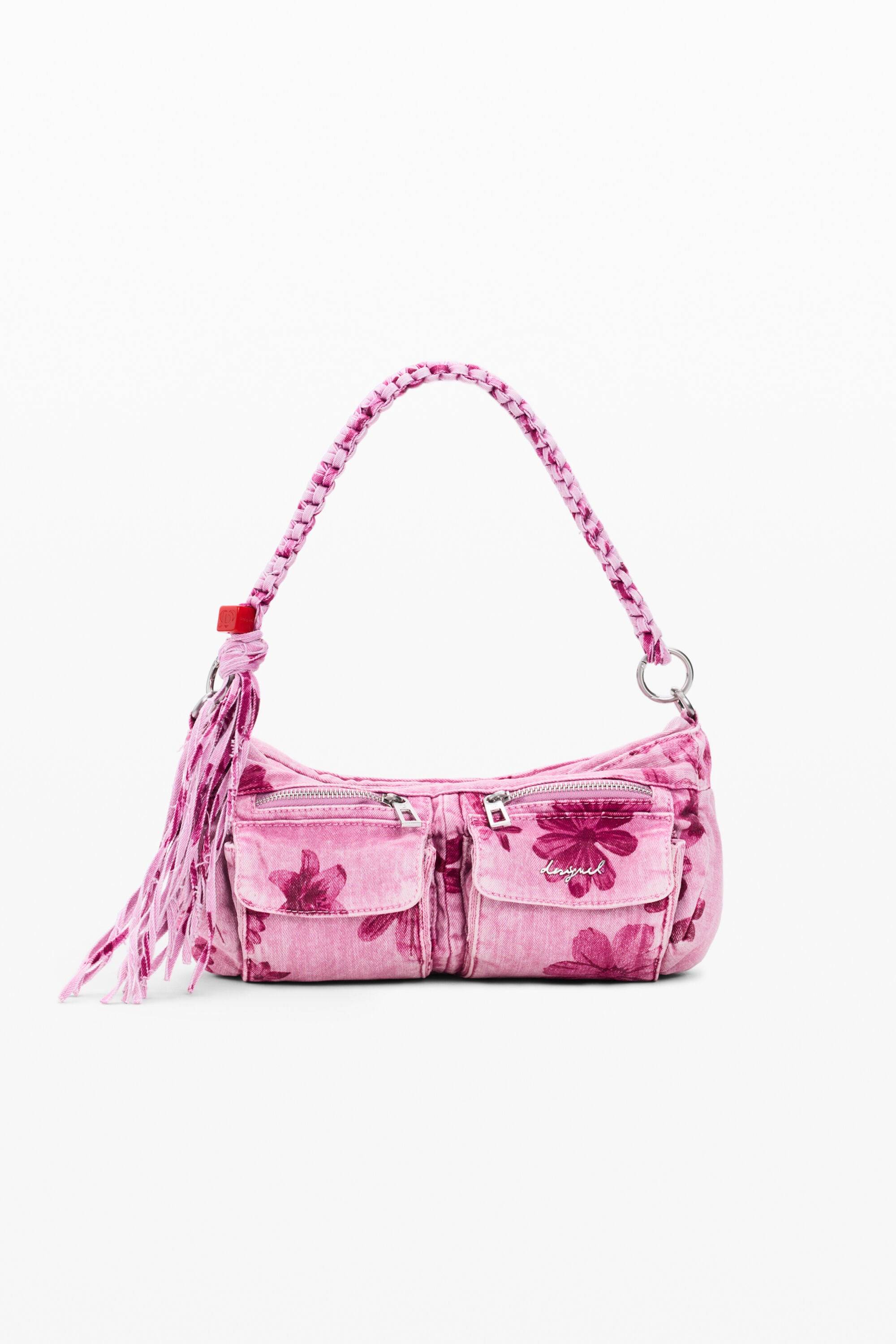 Desigual, Bolso mediano denim flores, Mujer, Algodon, Rojo, U — cómo elegir un bolso de mujer y encontrarlo por foto