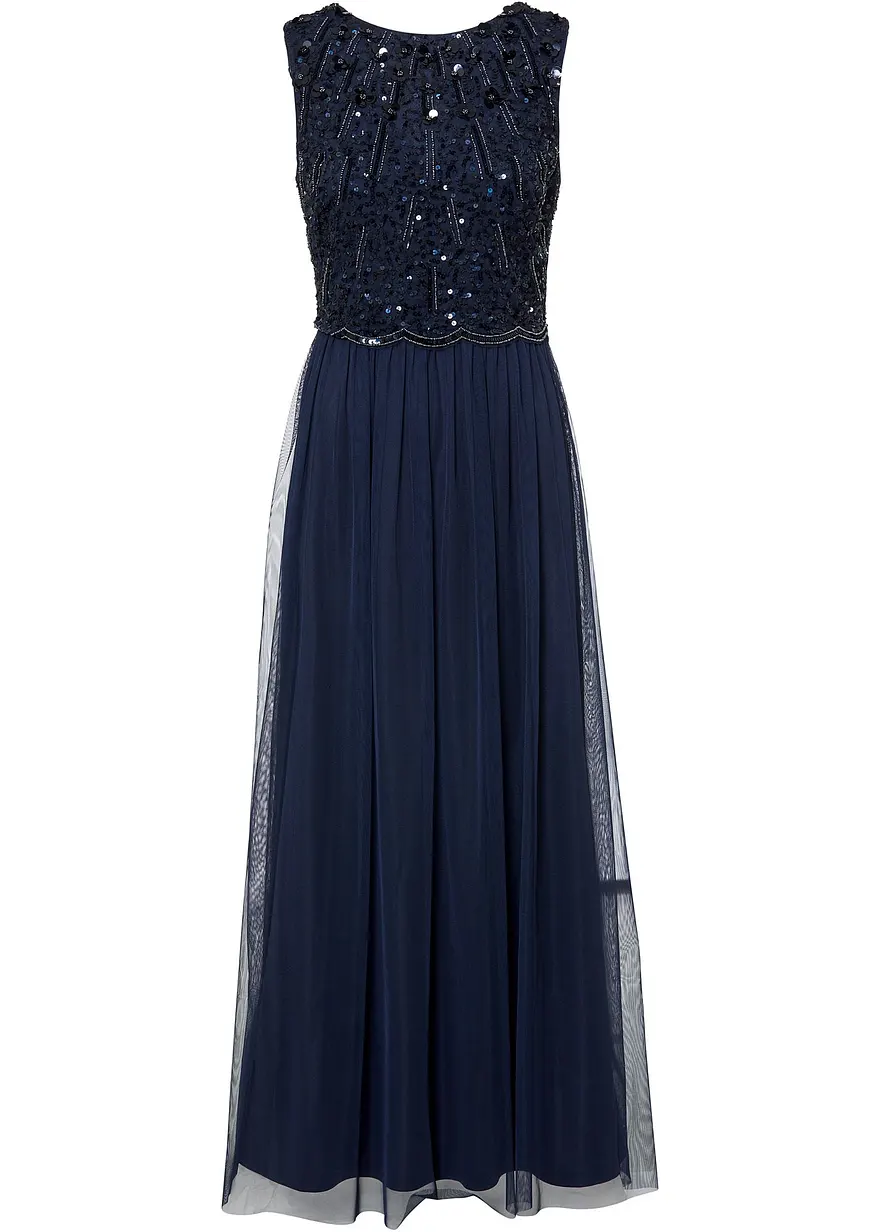 Maxikleid mit Paillettenstickerei — festliche Kleider und Abendkleider in großen Größen für Hochzeit, Gala und Abend