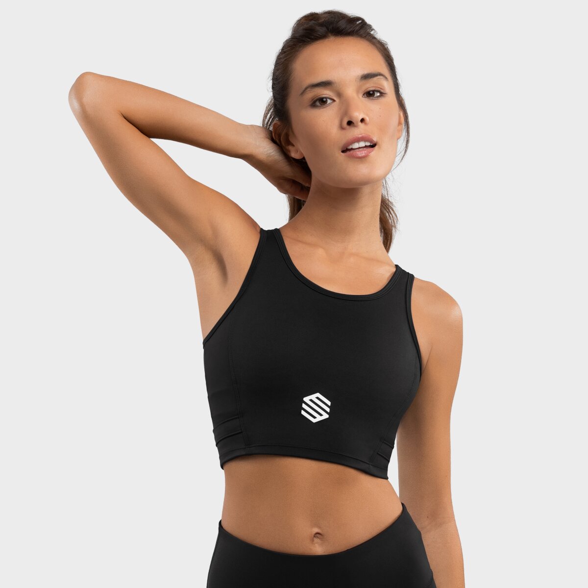 -25 Sujetador Deportivo Siroko Crunch Black — qué ropa deportiva de mujer elegir en 2026 y cómo encontrarla por foto