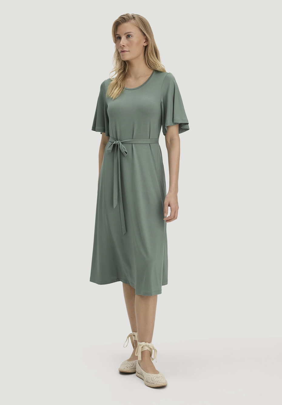 Jersey Kleid Kniebedeckend Slim aus TENCEL™ Lyocell — Hochzeitsgast Outfit