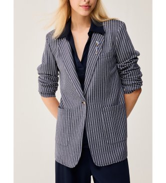 PennyBlack para mujer. 2611911126200 Blazer Pinstripe Pbjwest azul (42), Casual, Viscosa — cómo elegir y encontrar el traje de mujer perfecto por foto