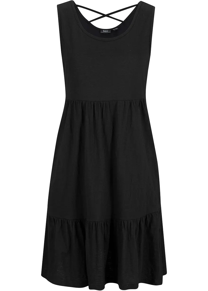 Jerseykleid aus reiner Baumwolle — welche Kleidung den Bauch oder die Bauchpartie kaschiert