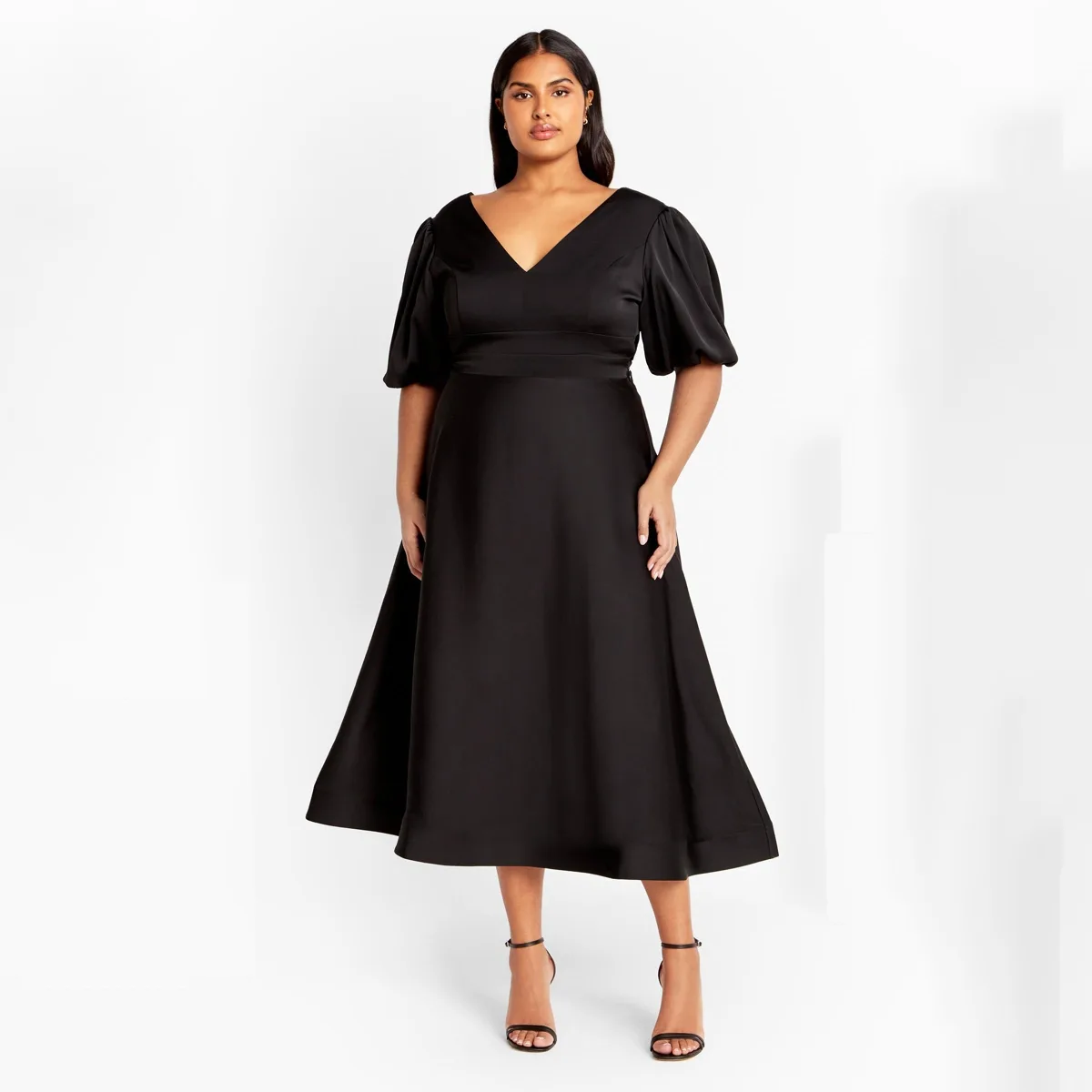 City Chic Plus Size Lula Dress - Black — dress for a pear-shaped figure