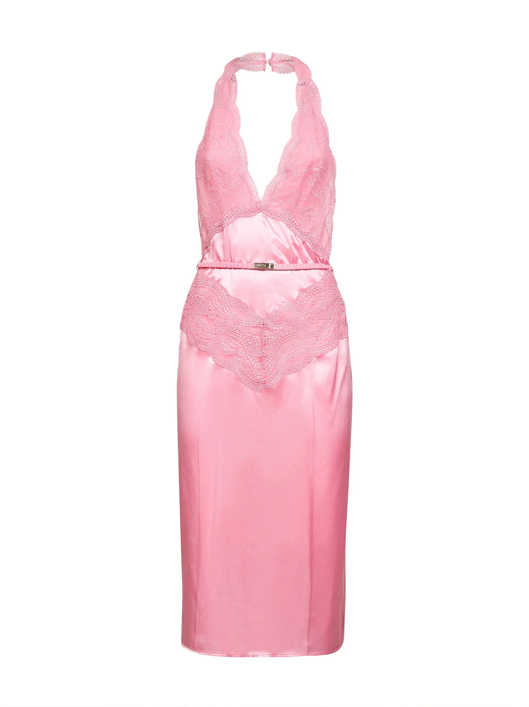 GUCCI | Pink silk satin midi dress | Women | M — alternative to the Imperfect Women cast's wardrobe