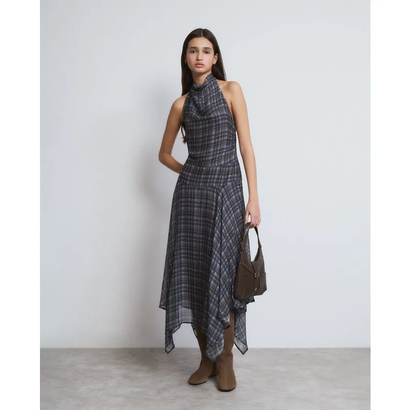 Brownie - Vestido largo estampado drapeado. — looks y outfits de Emily in Paris temporada 5