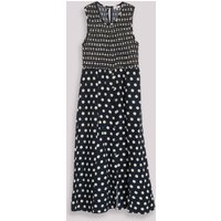 Niza - Vestido midi sin mangas con cuerpo fruncido y falda estampada.