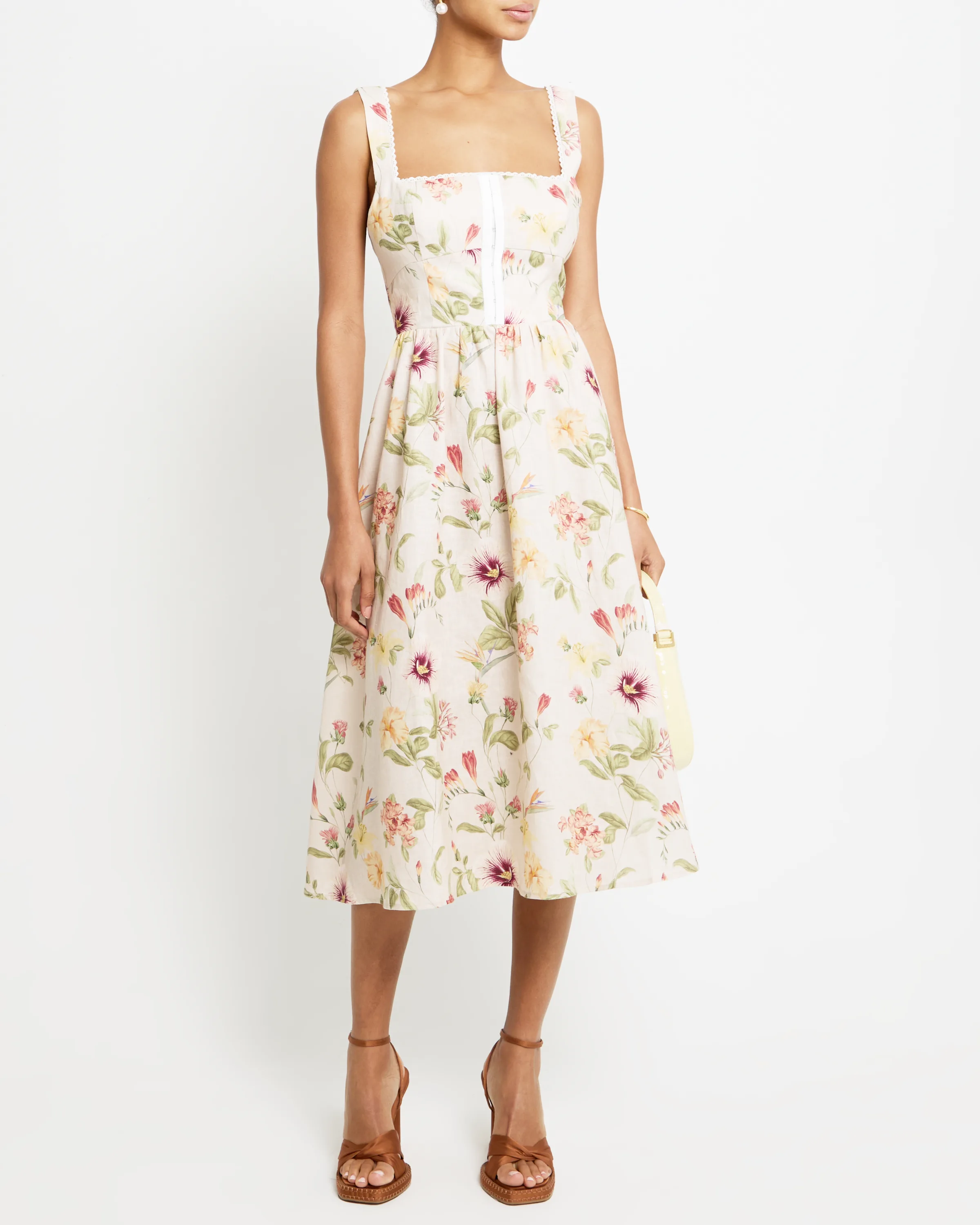 Marina Linen Dress - PALACE GARDEN / 6 — Bridgerton-inspired regencycore look