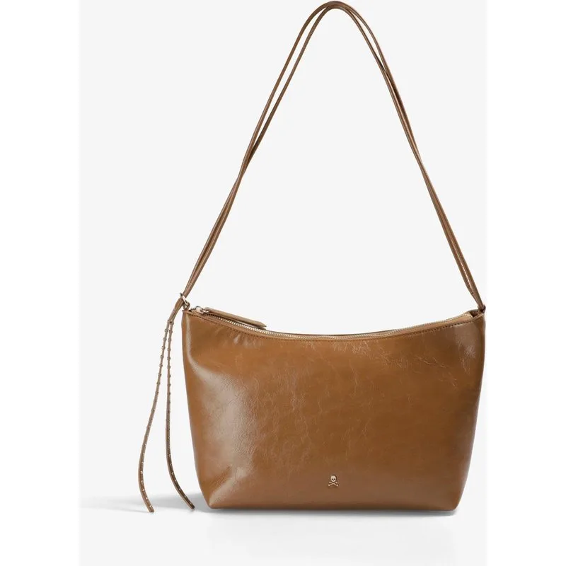 Scalpers - Bolso de hombro efecto piel con cierre de cremallera.