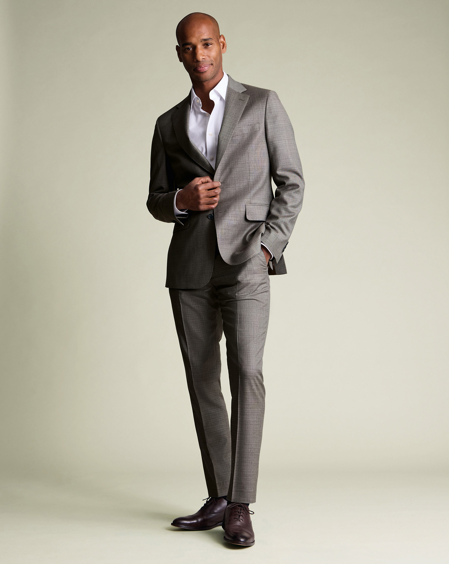 Veste De Costume Italienne De Luxe - Gris pour homme par Charles Tyrwhitt