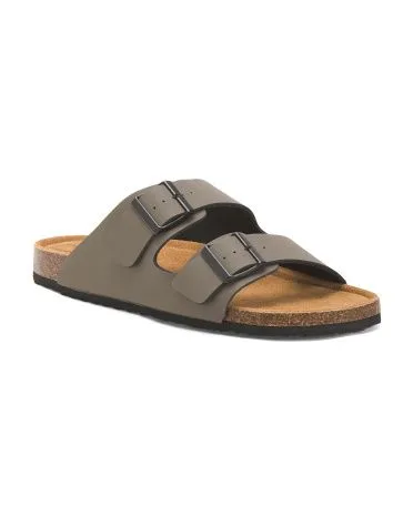 Leather Reed Footbed Sandals for Men